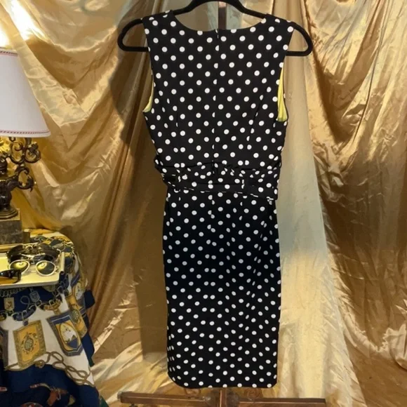 Shelby & Palmer Blue Midi Dress with V-Neck and Cap Sleeves